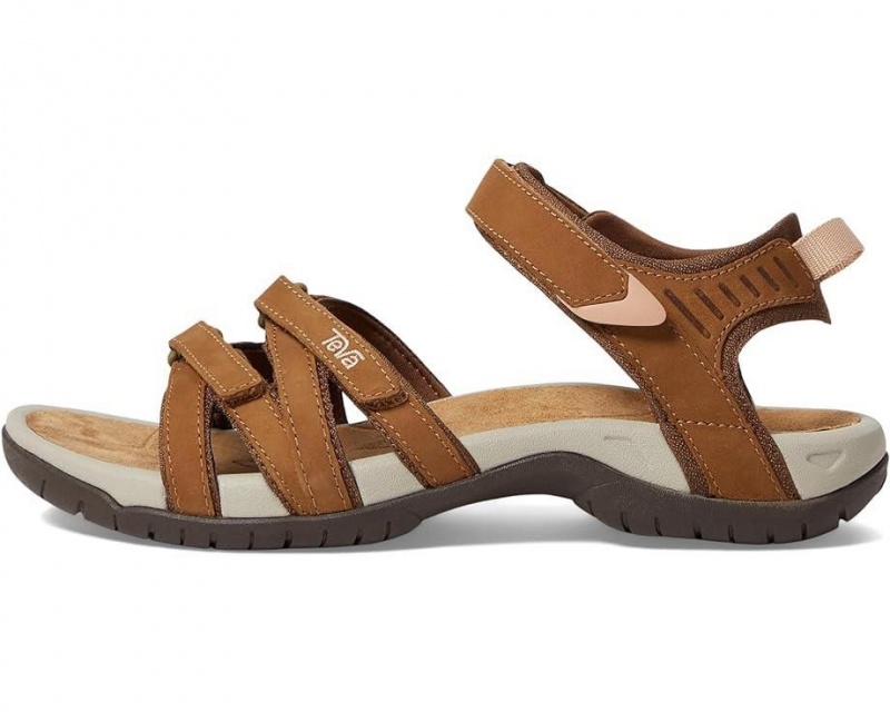 Teva Tirra Leather Women's Sandals Brown | 21AGHSEKC