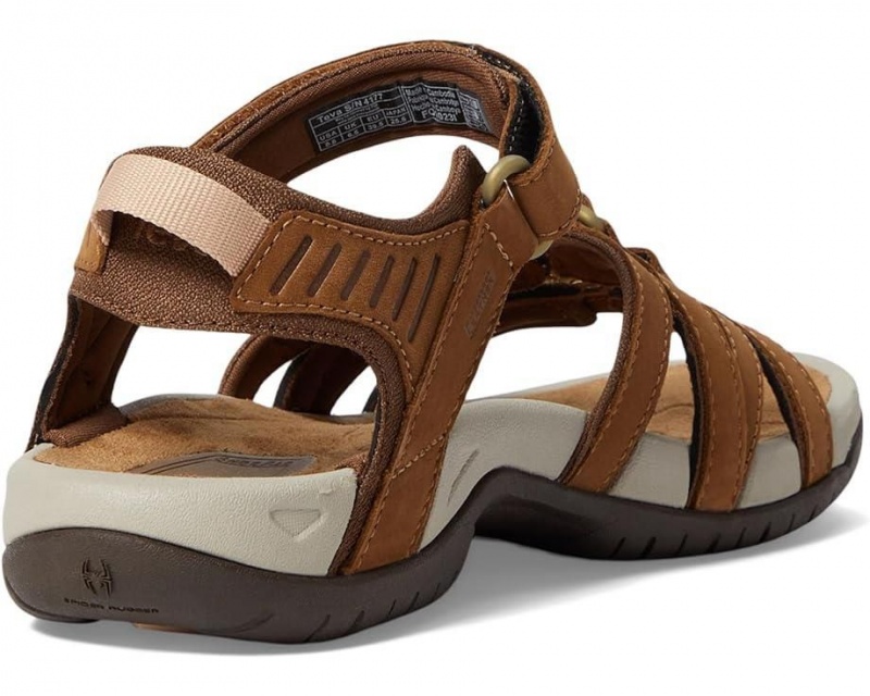 Teva Tirra Leather Women's Sandals Brown | 21AGHSEKC