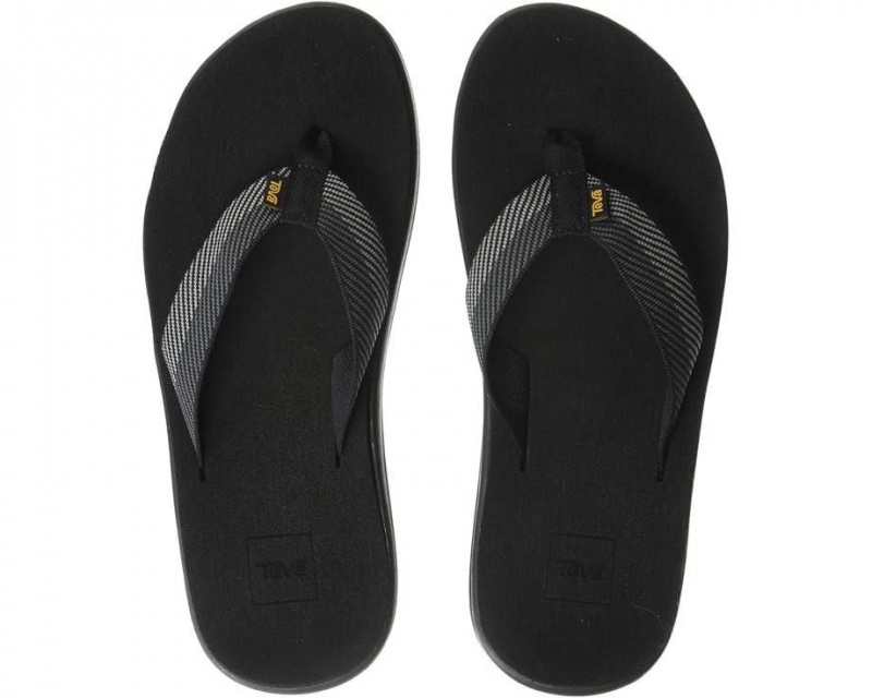 Teva Voya Men\'s Flip Flops Black | 93OHIBXJT