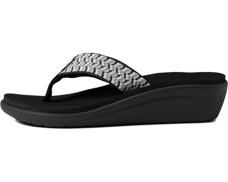 Teva Voya Wedge Women's Heeled Sandals Black | 92AYVOEKD