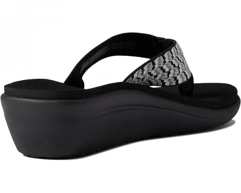 Teva Voya Wedge Women's Heeled Sandals Black | 92AYVOEKD