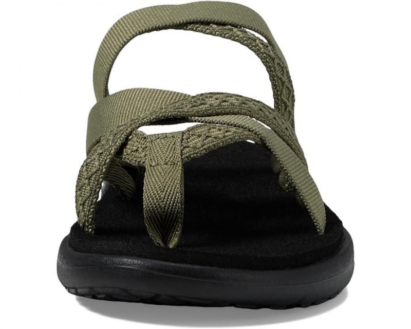 Teva Voya Zillesa Women's Flip Flops Green | 12TGKSHXB